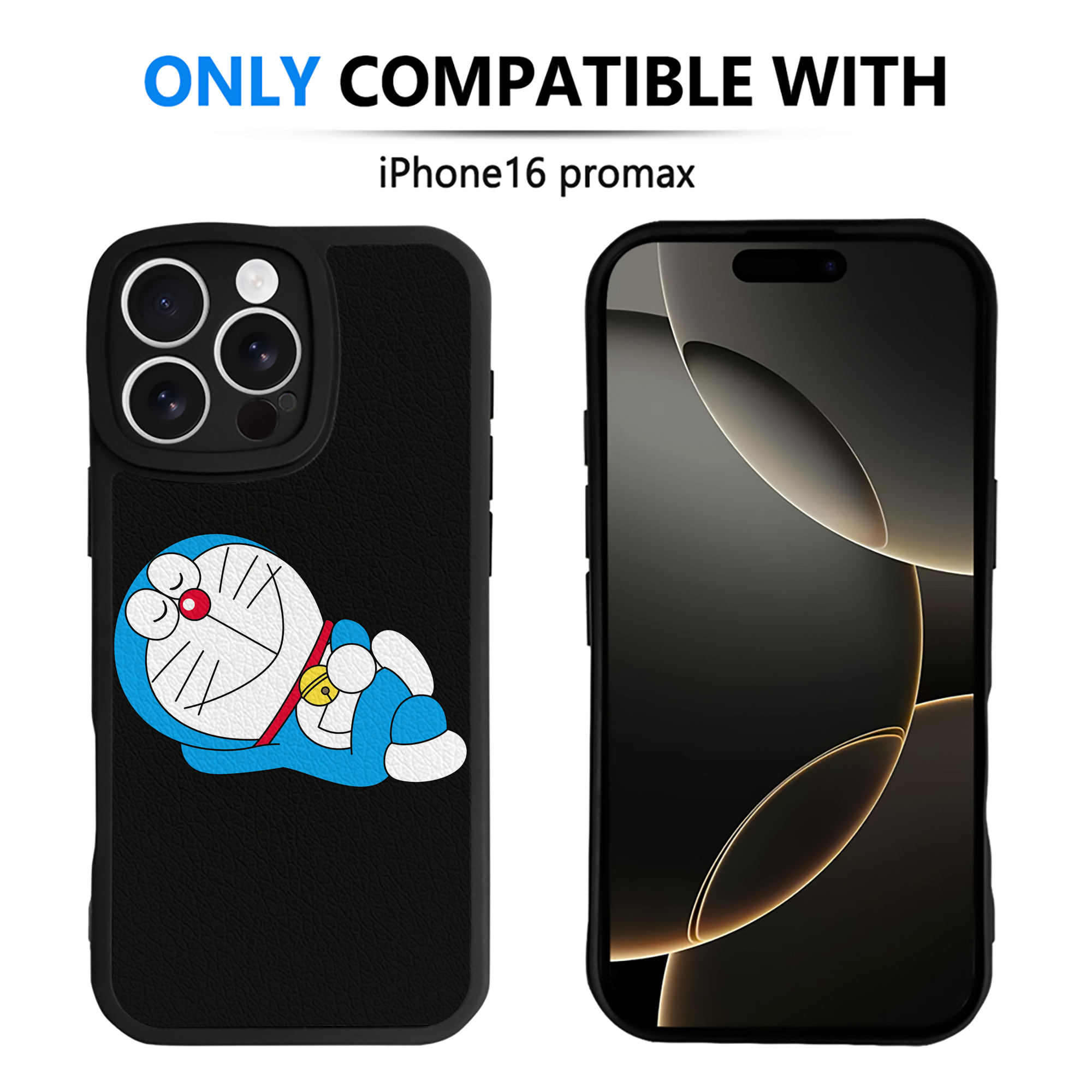 （画像用） ドラえもん Doraemon 【iPhone 16シリーズ対応】シリコンスマホケース（レザー調） 材質：シリコン